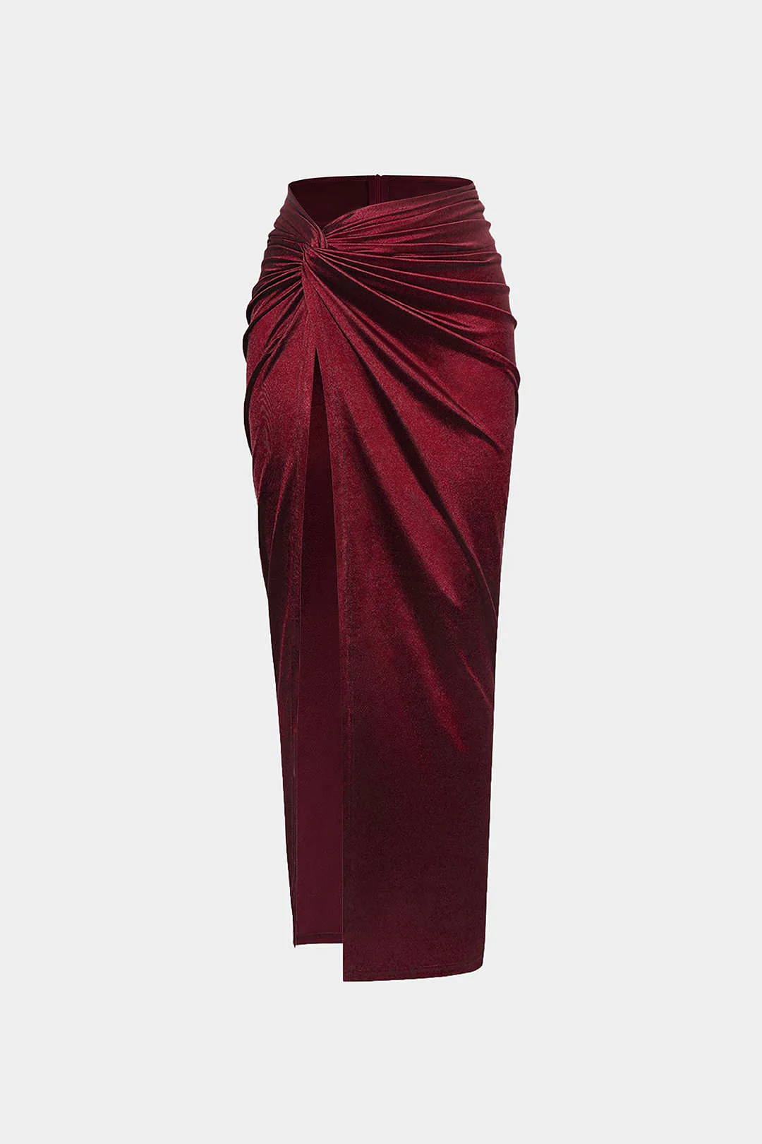 Twist Detail High Slit Midi Skirt - Image 10