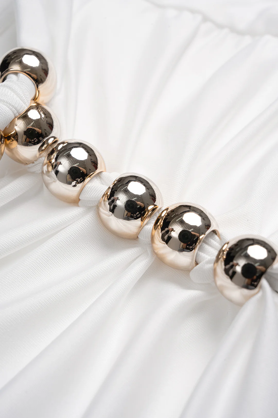 Metallic Ruched Asymmetrical Skirt - Image 3