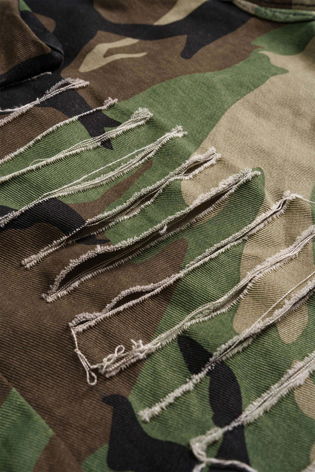 Camo Destroyed Cargo Shorts - Image 3