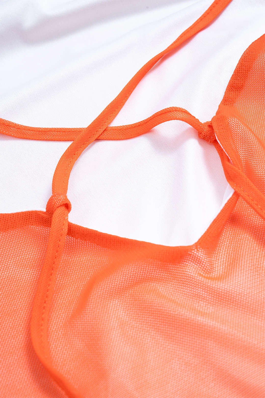 Ombre Print Mesh Ruched Tie Back Slip Maxi Dress - Image 4