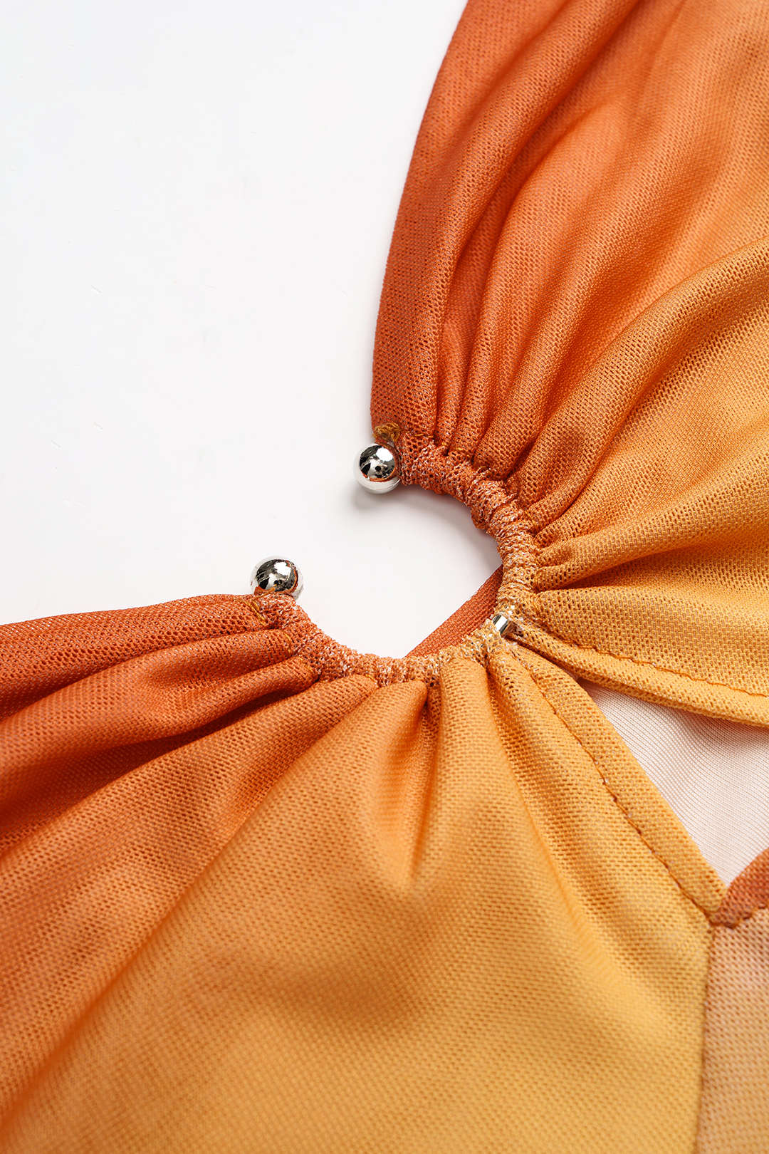 Ombre Print Mesh Cut Out Sleeveless Maxi Dress - Image 3