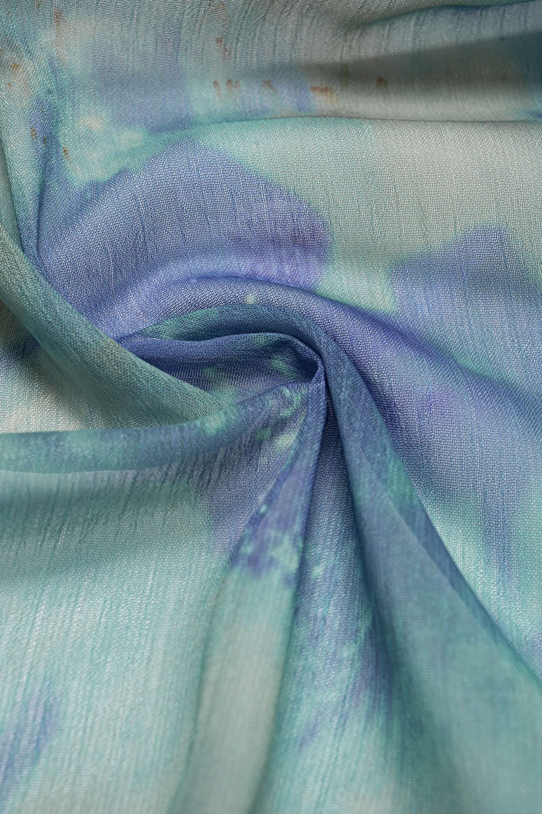 Tie Dye Print Mesh Halter Neck Cut Out Sleeveless Maxi Dress With Scarf - Image 4