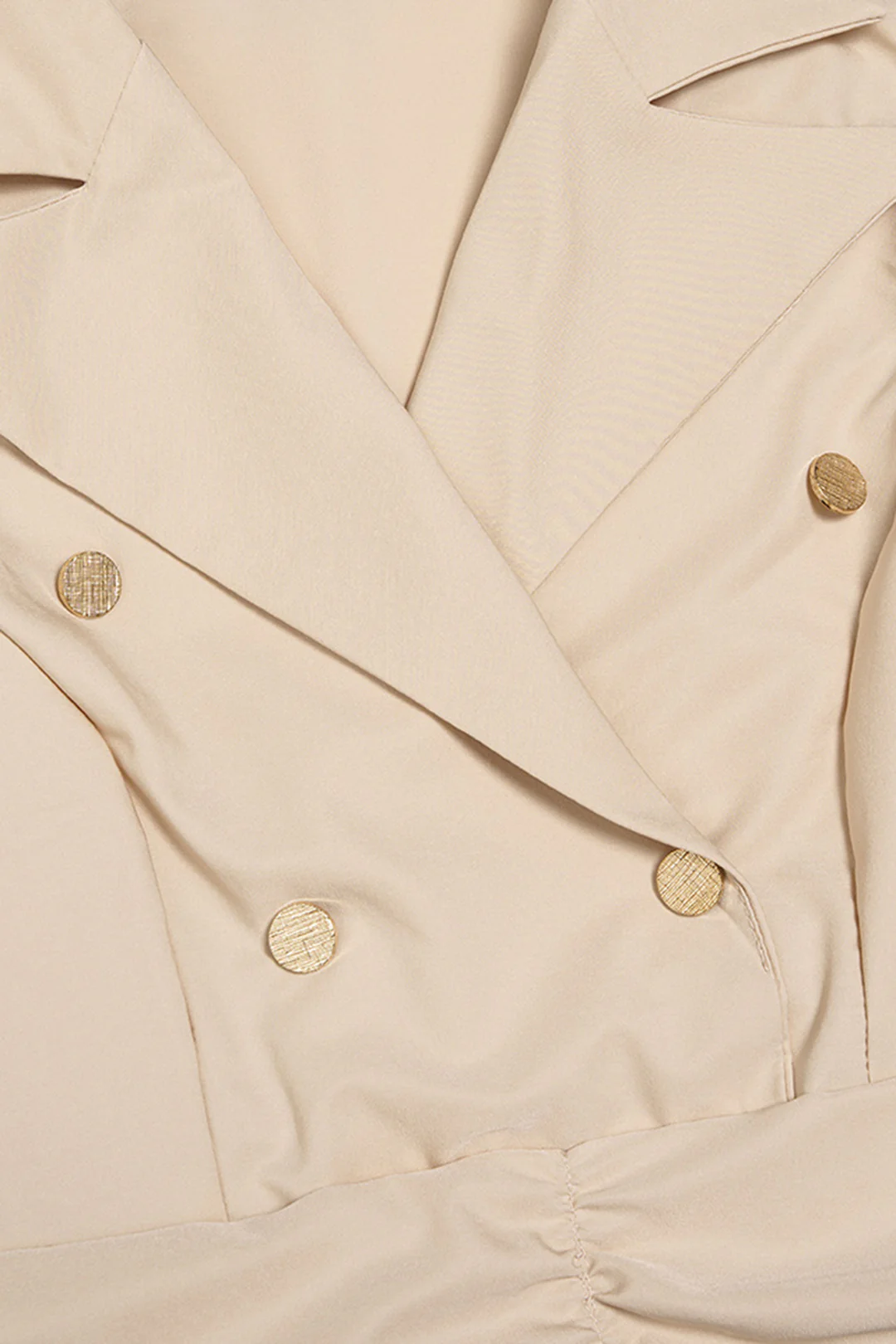 Notched Lapel Pleated Sleeveless Maxi Dress - Image 3