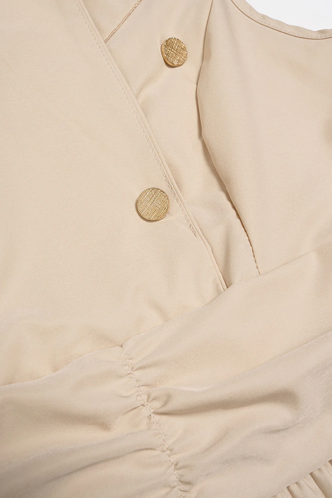 Notched Lapel Pleated Sleeveless Maxi Dress - Image 5