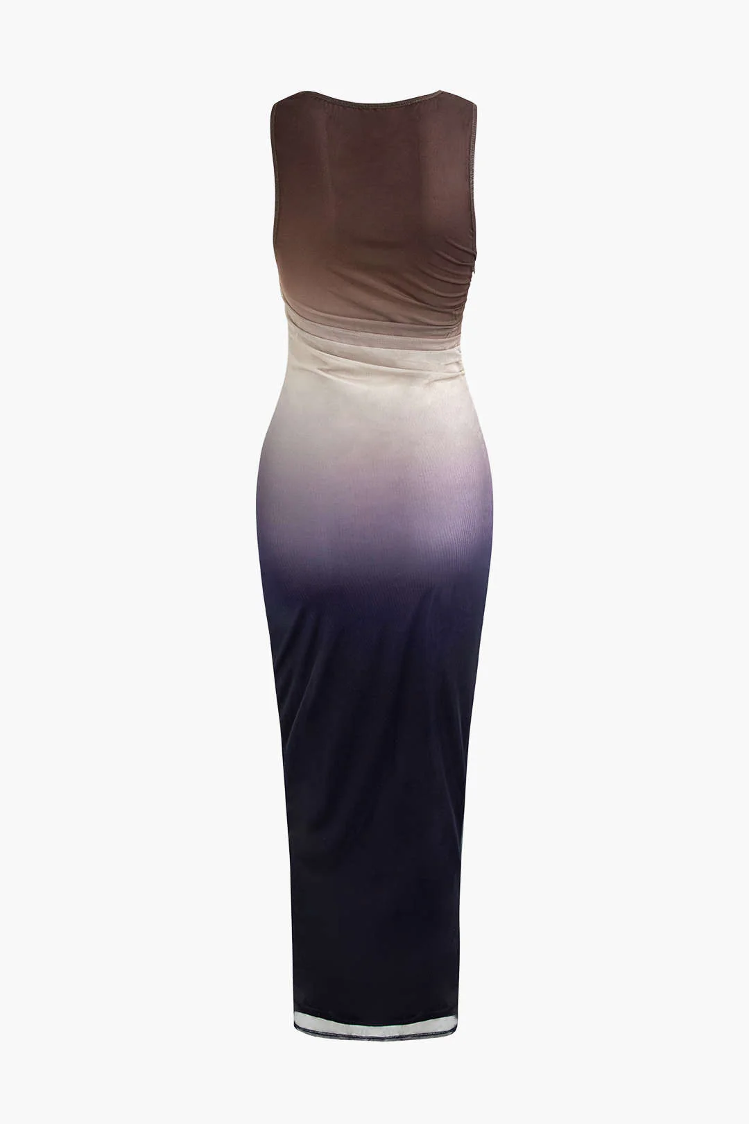 Ombre Mesh Sleeveless Midi Dress - Image 4