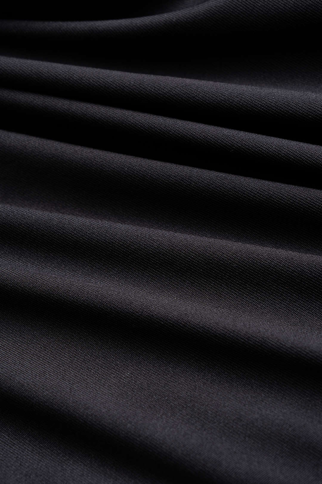 Faux Leather Cowl Neck Zipper Ruched Asymmetrical Long Sleeve Midi Dress - Image 4