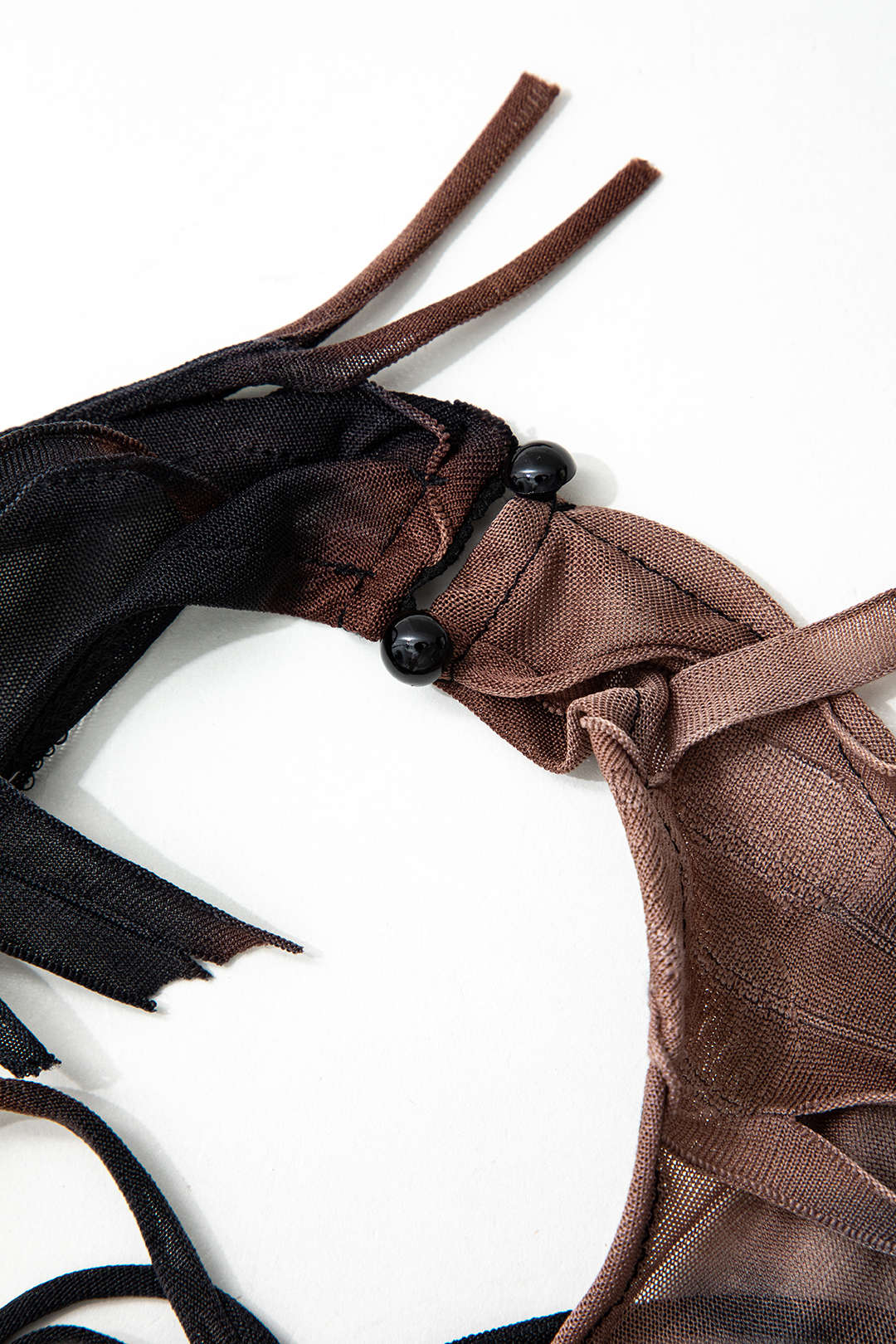 Halter Backless Distressed Mini Dress - Image 3