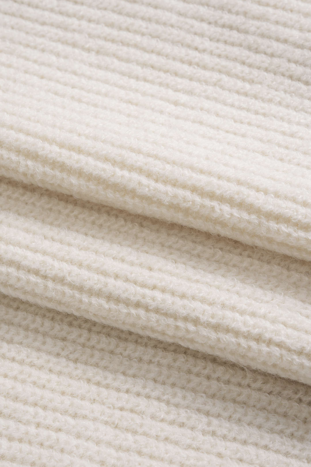 Knit Contrast Binding Asymmetrical Ribbed Long-Sleeve Top - Image 4