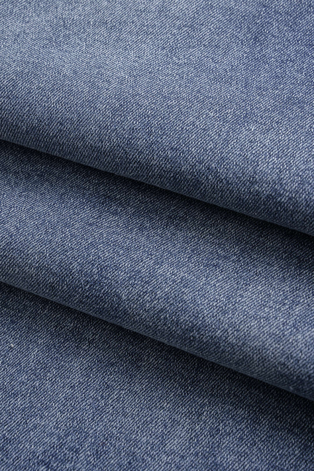 Denim High Waist Cuffed Straight Leg Jeans - Image 5