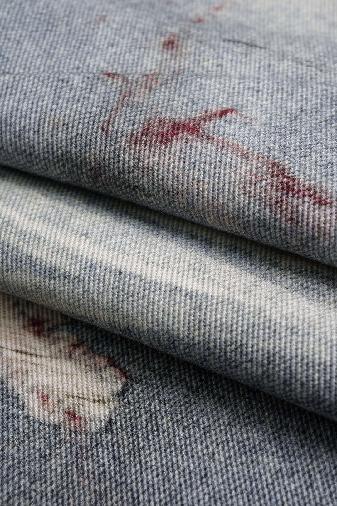 Artistic Denim Print Button Pocket Straight Leg Pants - Image 6