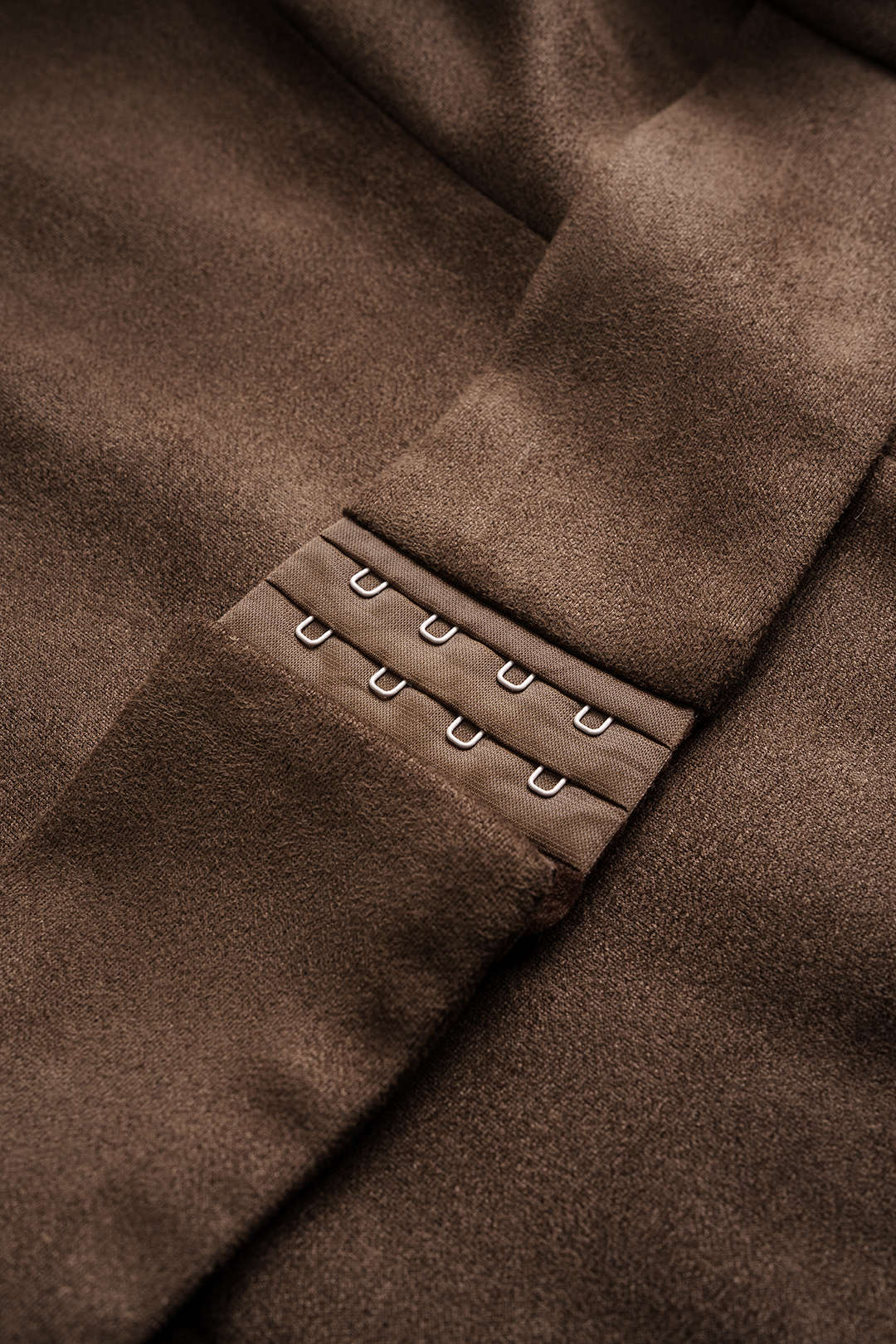 Suede Patchwork Notched Lapel Button Jacket - Image 3