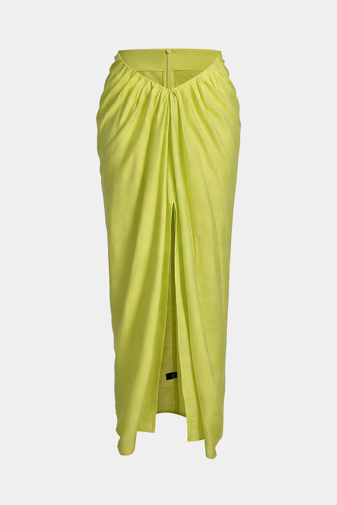 Ruched Split Zipper Skirt - Image 3