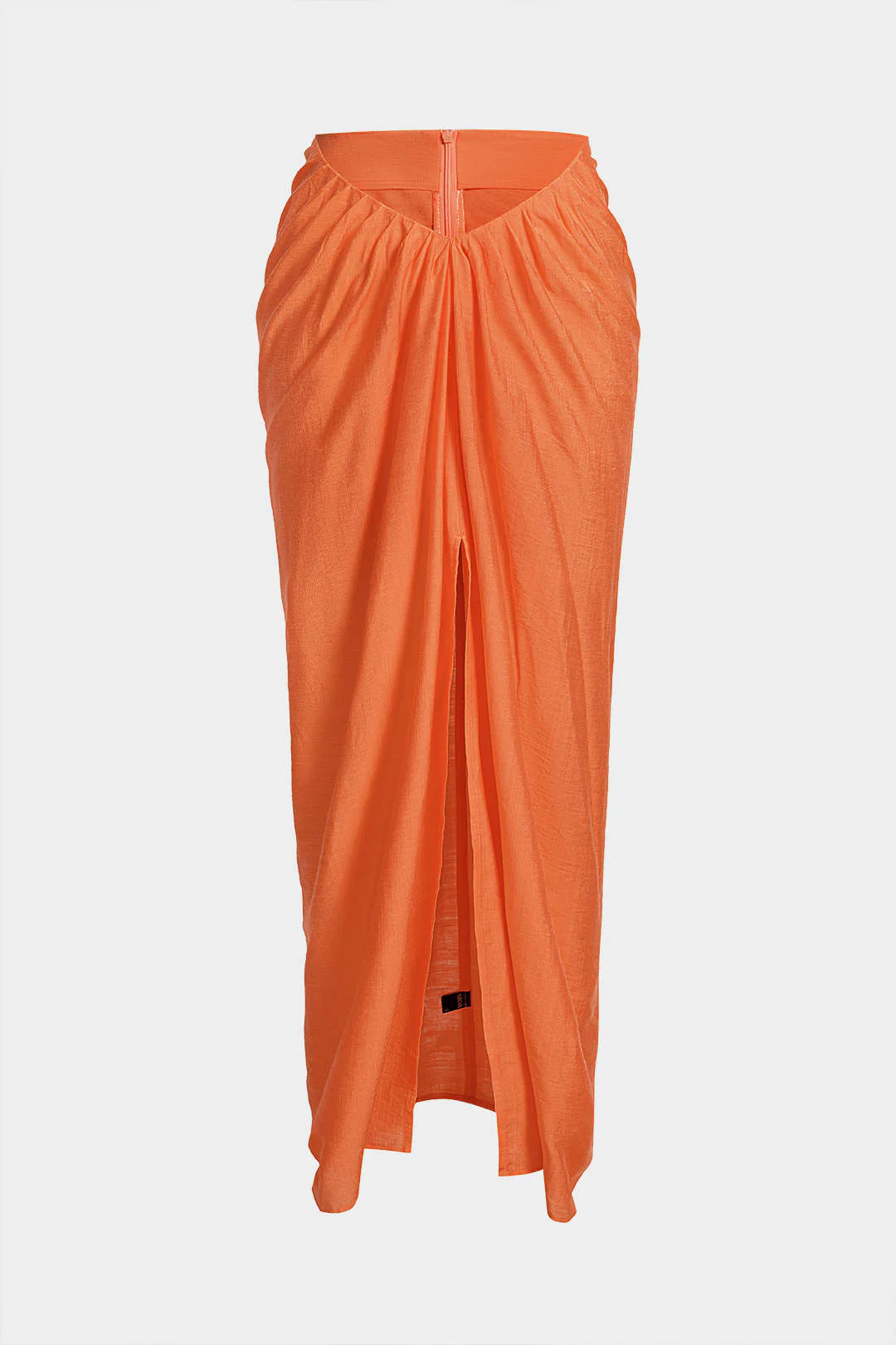 Ruched Split Zipper Skirt - Image 6