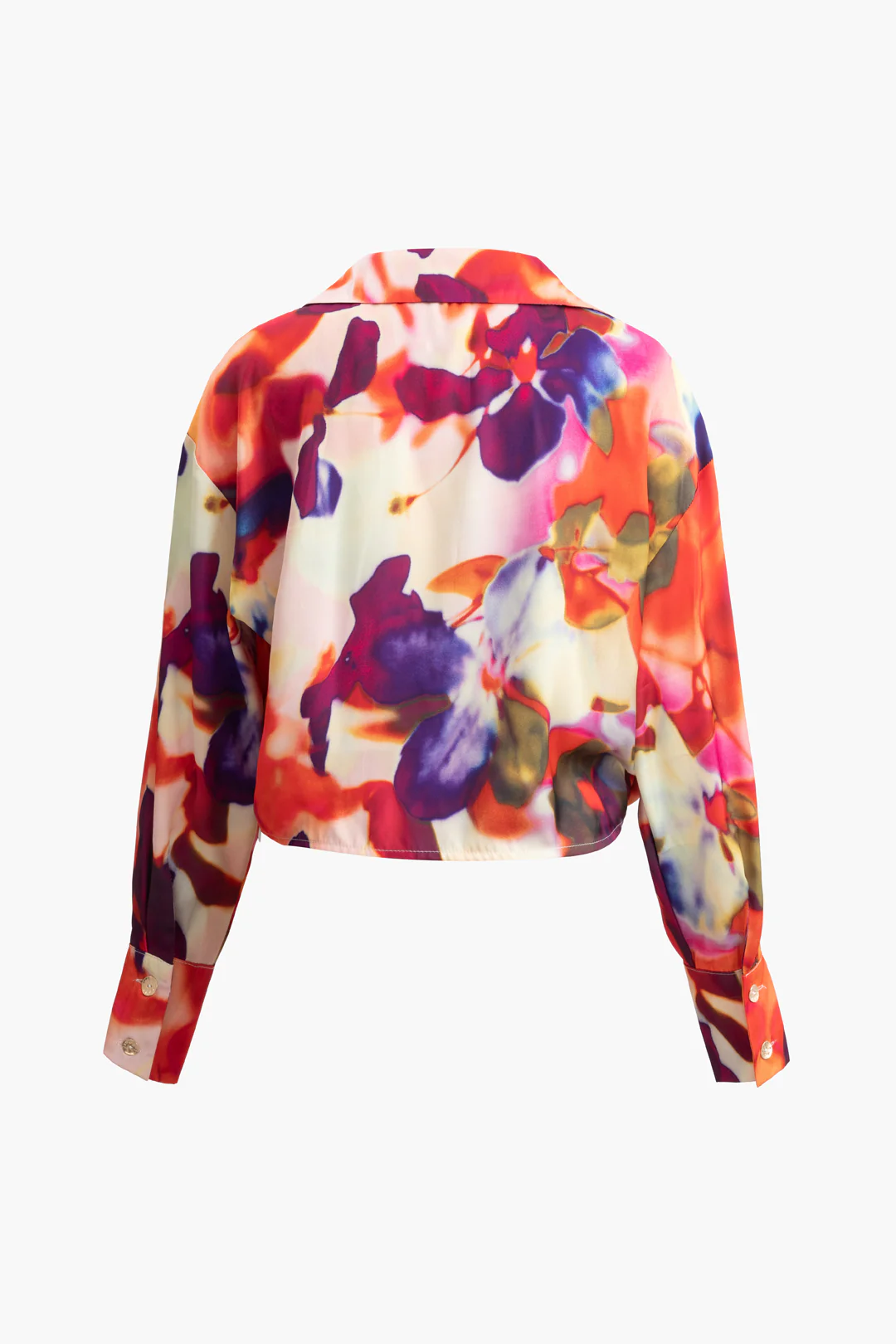 Printed Satin Blouse - Image 4