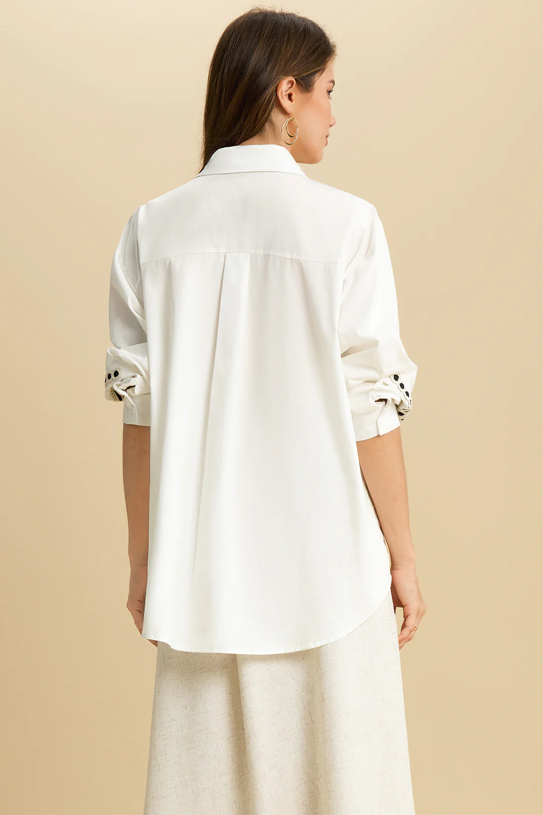 Appliques Button Long-Sleeve Shirt - Image 3