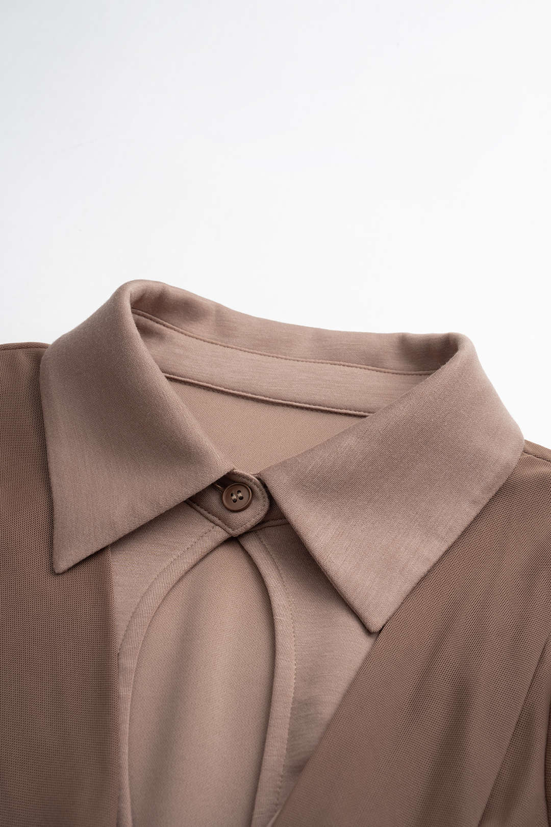 Lace Patchwork Cut Out Long-Sleeve Shirt - Image 3