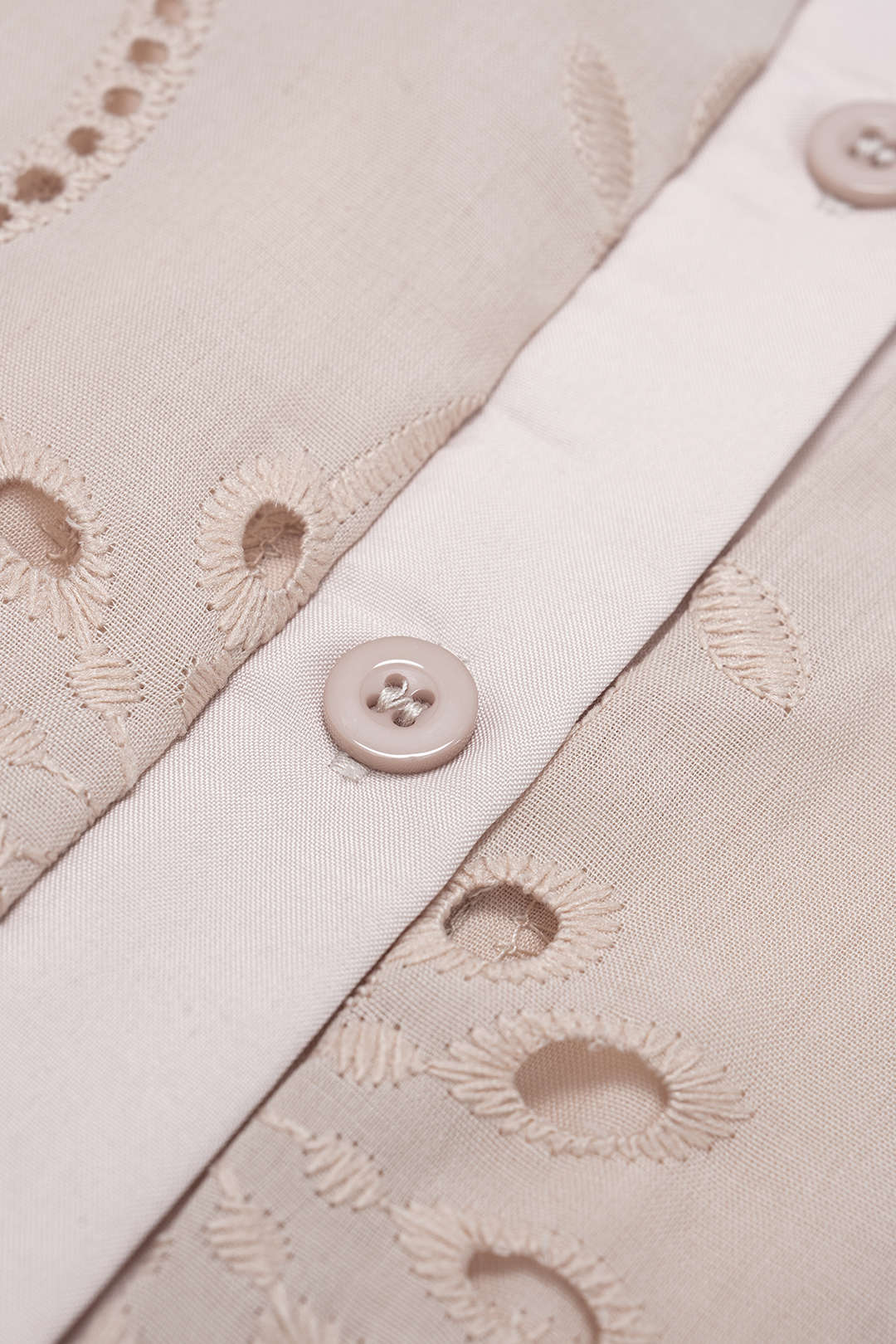 Embroidery Cut Out Long-Sleeve Shirt - Image 3