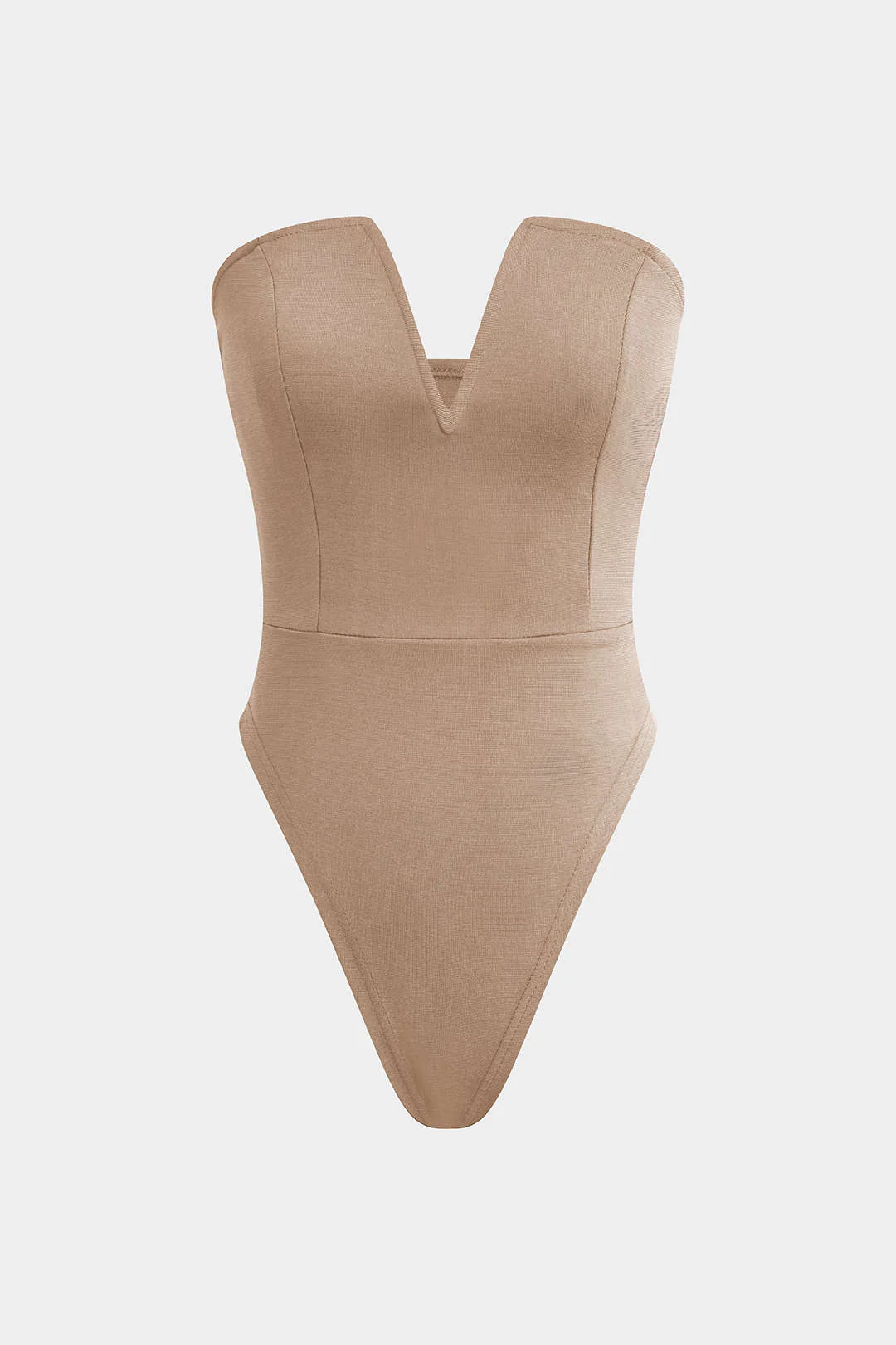 Basic V-neck Strapless Bodysuit - Image 15
