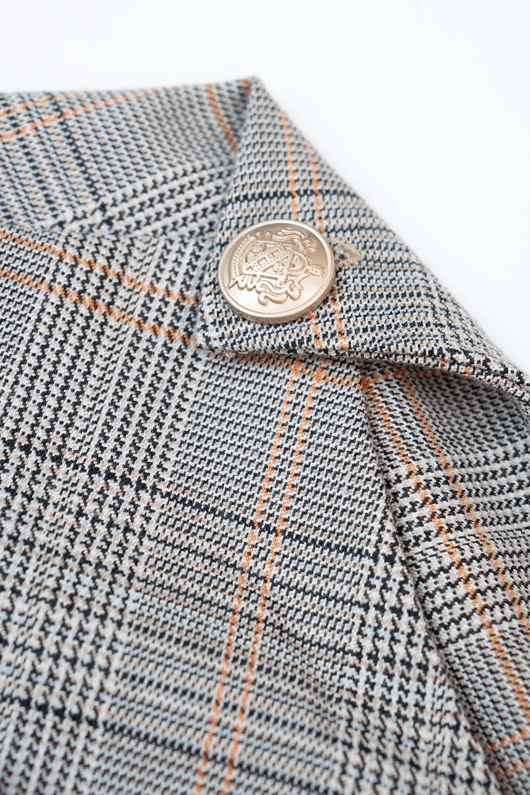 Plaid Print Asymmetrical Ruched Tank Top - Image 3