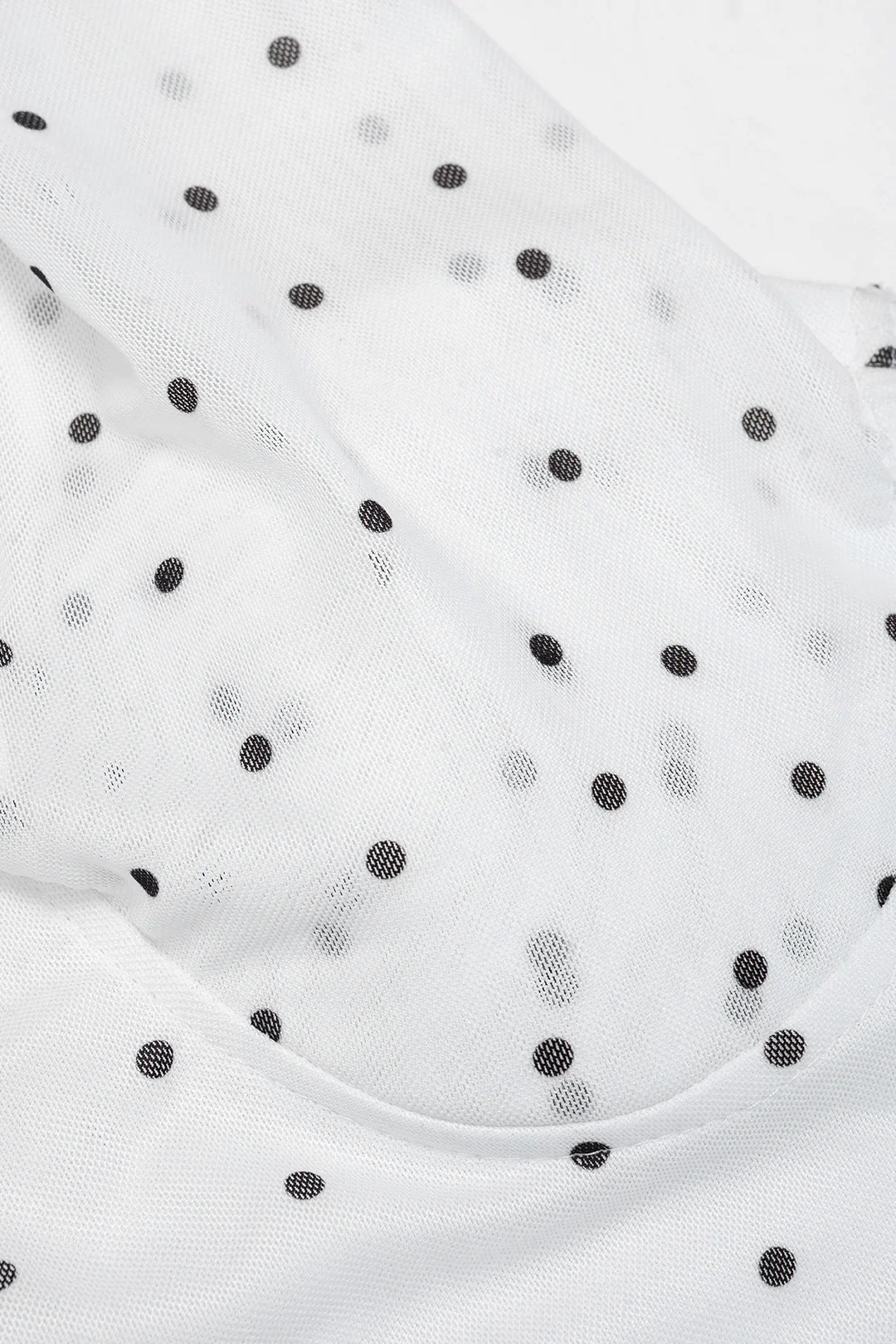 Polka Dots Print Halter Neck Tank Top - Image 3