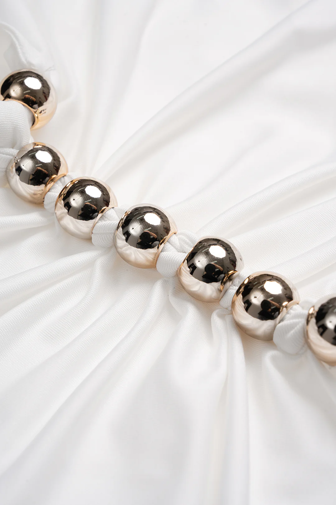 Metallic V-Neck Ruched Cami Top - Image 3