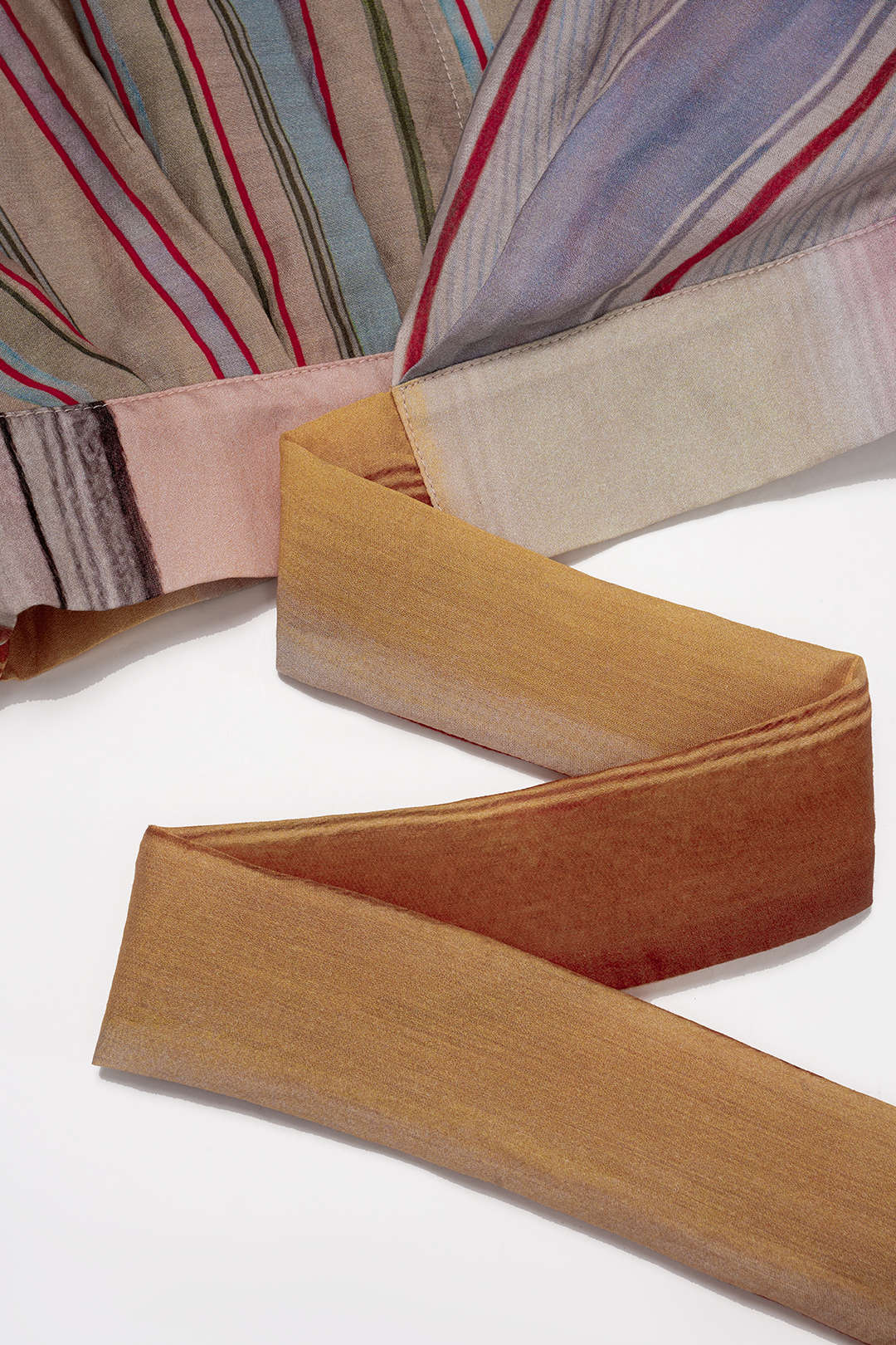 Stripes Print Button Tie-Up Asymmetrical Short-Sleeve Shirt - Image 4